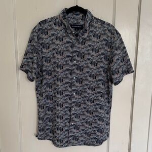 Mizzen+Main Tropical Leaf Print Hawaiian Shirt